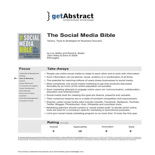The Social Media Bible