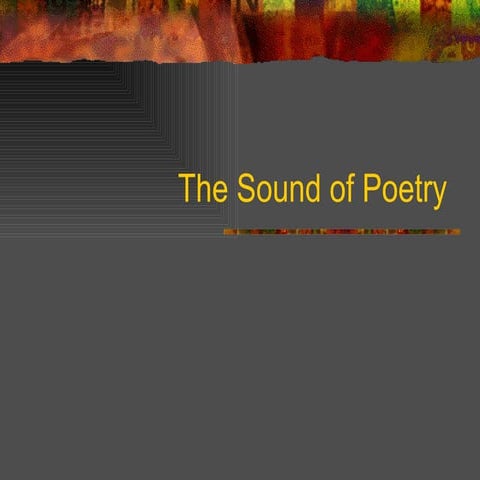 The Sound Of Poetry | PPT | Physics | Science