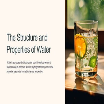 The Structure And Properties Of Water 1 Pptx