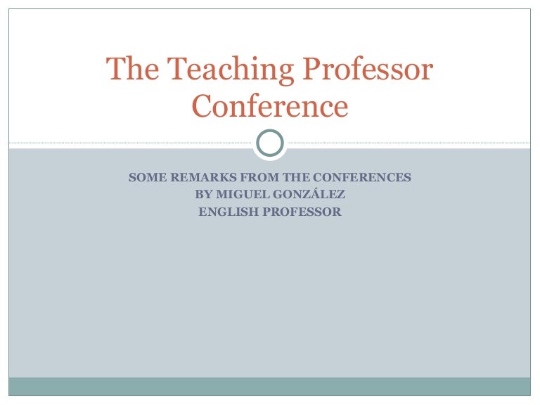 The Teaching Professor Conference