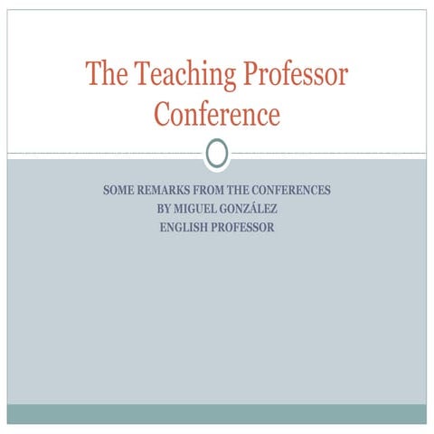 The Teaching Professor Conference