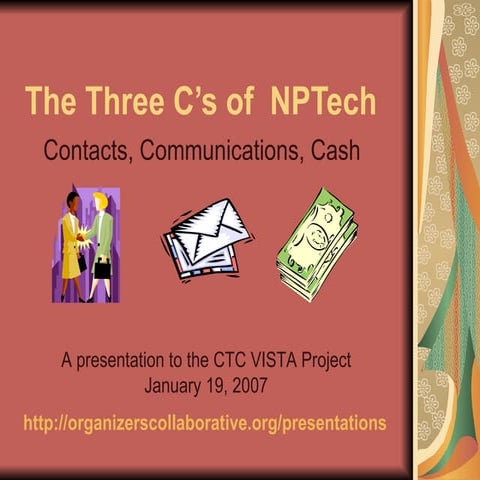 The Three C’s of  NPTech