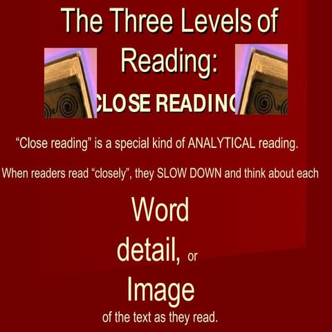 The Three Levels Of Reading