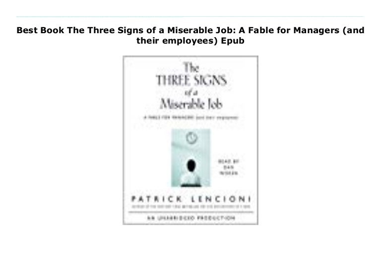 Three signs of a miserable job essay 08 picture