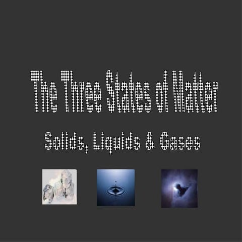 The Three States Of Matter