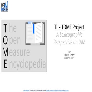 The TOME Project: A Lexicographic Perspective on IAM