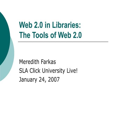 The Tools of Web 2.0