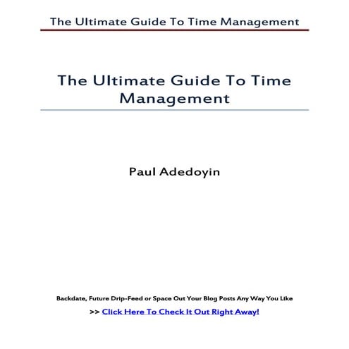 The ultimate guide to time management