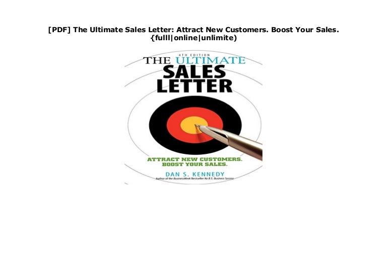  PDF The Ultimate Sales Letter Attract New Customers Boost Your Sa 