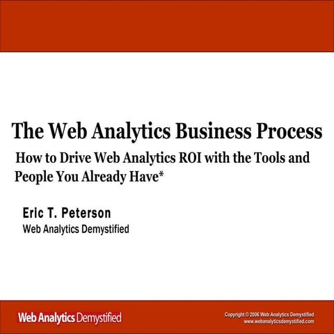The Web Analytics Business Process