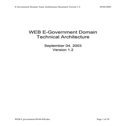 The WEB E government Domain