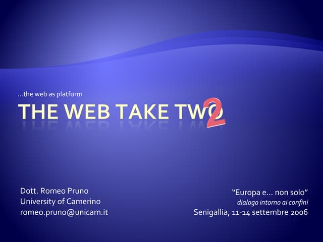 The web take two