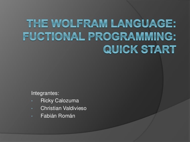 The Wolfram Language
