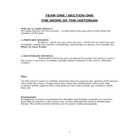 The Work of Historians and Archaeologists