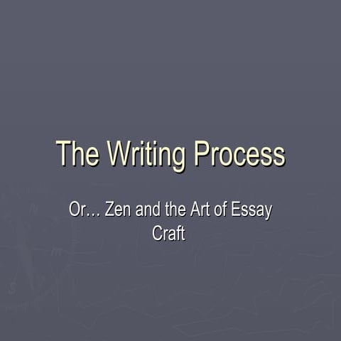 The Writing Process