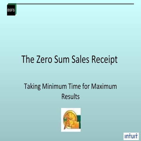 The Zero Sum Sales Receipt