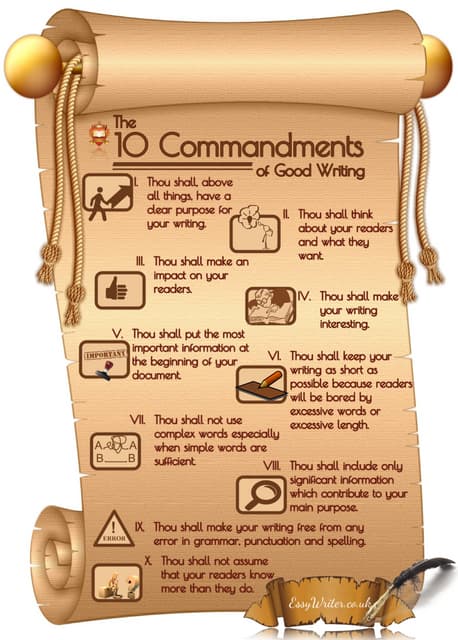 The 10 Commandments Of Good Writing