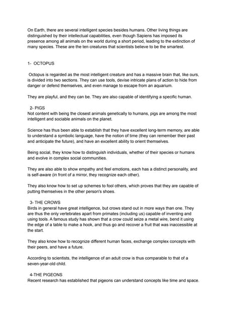 Animal Intelligence Docx