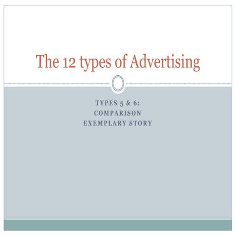The 12 types of advertising 5&6