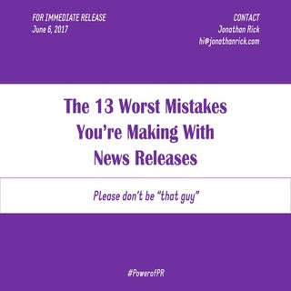 The 13 Worst Mistakes Everyone Make...