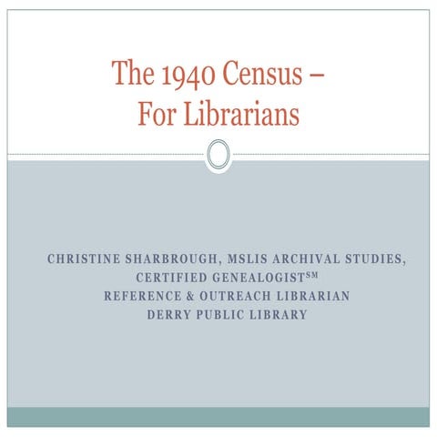 The 1940 census