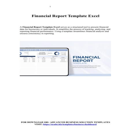 The #1 Financial Report Template Excel.docx