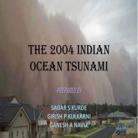 The 2004 indian ocean tsunami