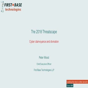 The 2018 Threatscape