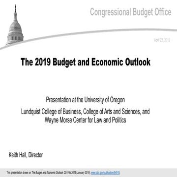 The 2019 Budget and Economic Outlook