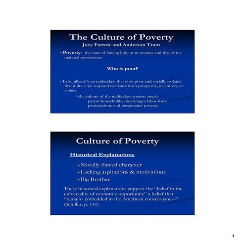 TheCultureofPoverty,Presentation