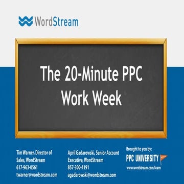 20 Minute PPC Work Week 