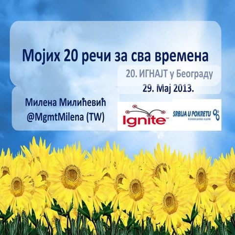 The 20th Ignite in Belgrade- Milicevic