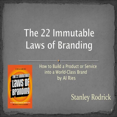 The 22 immutable laws of branding