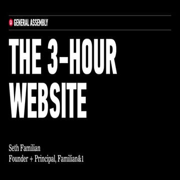 The 3-Hour Website