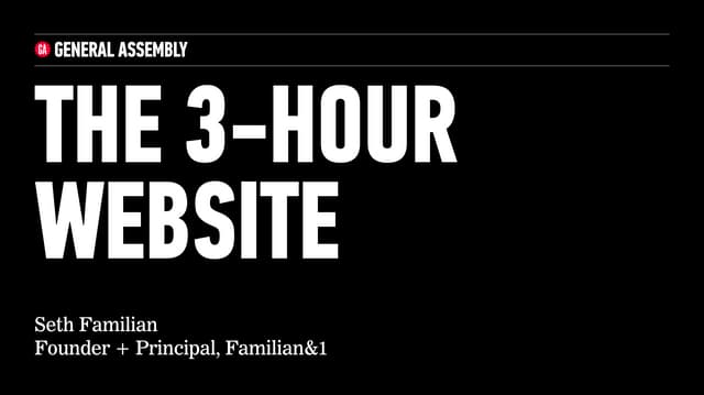 The 3-Hour Website