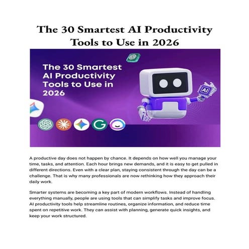 The Top Ai tools for Productivity - 2025 | PPTX