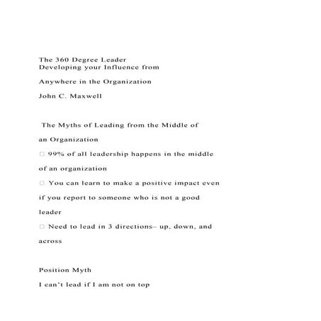 The 360 Degree Leader Developing your Influence from Any.docx