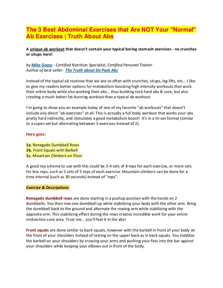 The 3 Best Abdominal Exercises That Are Not Your Normal Ab Exercises