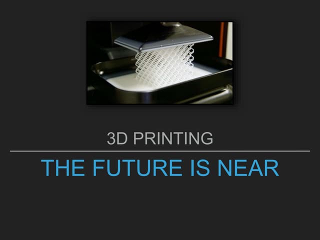 The 3 D printer