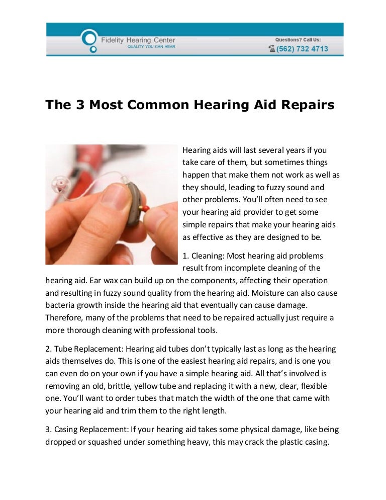 The 3 Most Common Hearing Aid Repairs