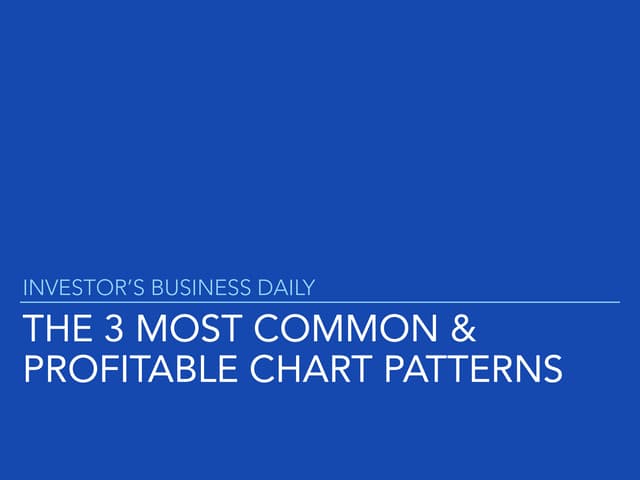 The 3 most common profitable chart patterns