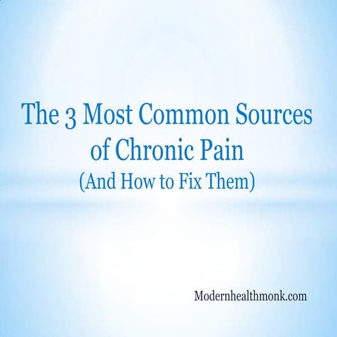 The 3 most common sources of chronic pain