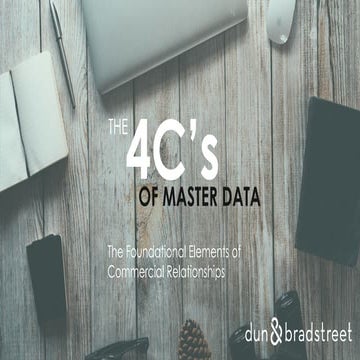 The 4C’s of Master Data - The Fundamental Elements of Commercial Relationships