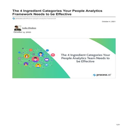 The 4 Ingredient Categories Your People Analytics Framework Needs to be Effec...