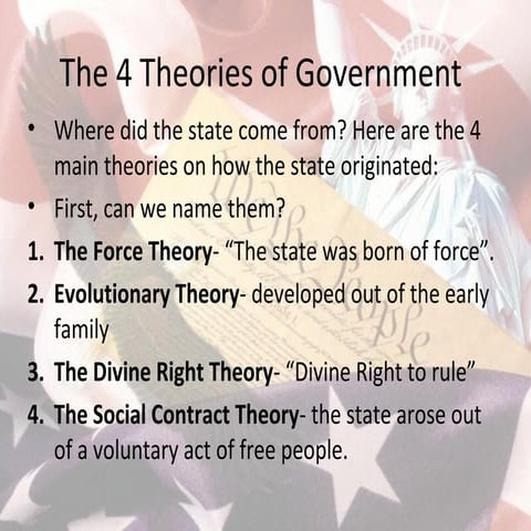 The 4 theories of government