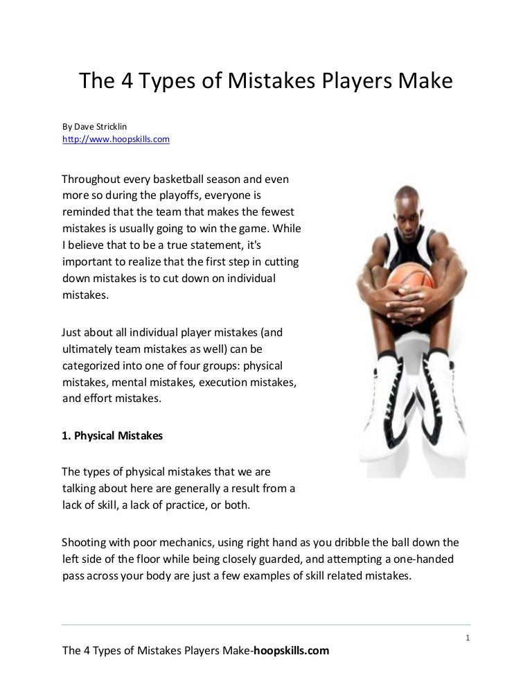The 4 types of mistakes Basketball players make