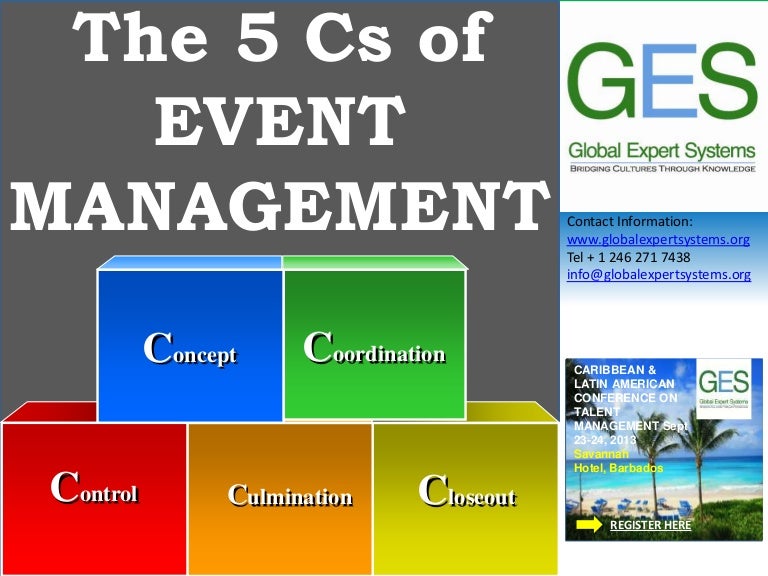 the 5 cs of event management how to manage an event