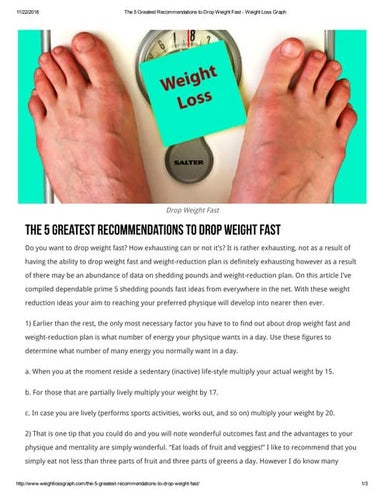 The 5 greatest recommendations to drop weight fast   weight loss graph