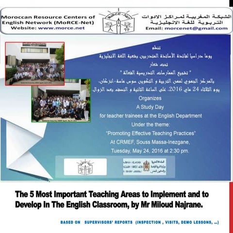 The 5 Most Important Teaching Areas to Implement and to Develop In The Englis...