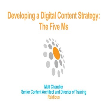 Creating a Digital Content Strategy: The Five Ms